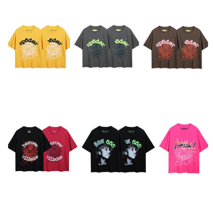 Spider 555 Spider T-shirt T-shirts T-shirts de créateurs pour hommes Femmes T-shirt de mode avec des lettres Casual Sp5der Young Thug 555555 T-shirts d'été en pur coton