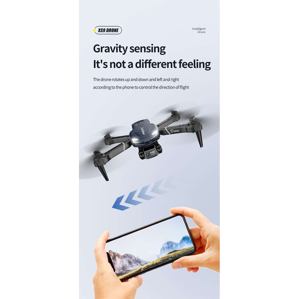 Ny XS9 Drone Aerial Photography 4K Högupplösta fjärrstyrda med dubbla kameror, lång uthållighet och fasta höjdflygplan