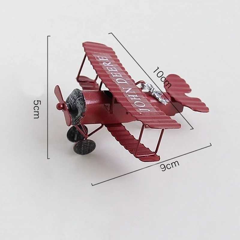 Modelo de aeronave vintage, ferro forjado, modelo de aeronave, ornamentos, interior de carro criativo, avião de lata para decoração de mesa de casa, acessórios kawaii