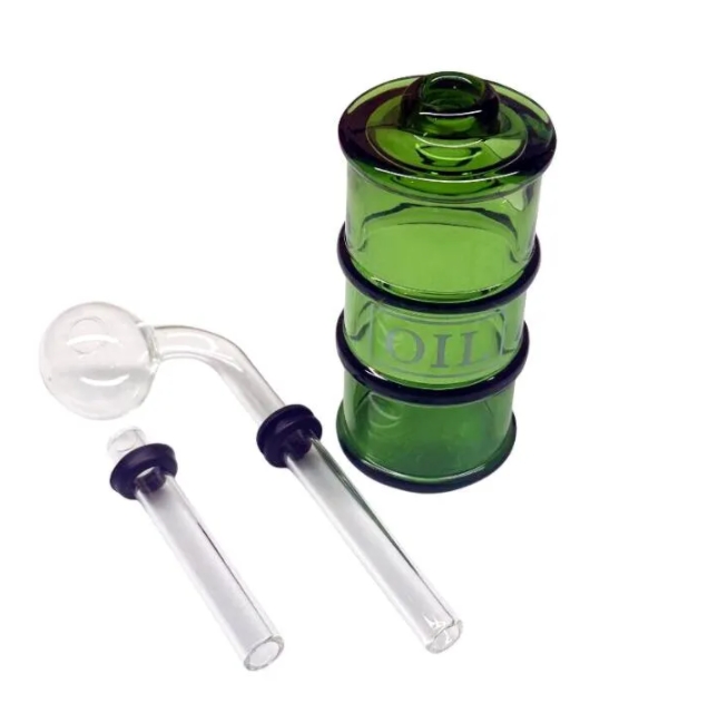 Qb Pyrex Tuyau de brûleur à mazout épais barboteur à ongles Bong petits tuyaux de brûleurs dab rigs narguilés plate-forme chaude populaire mini bécher capiteux Bongs cire