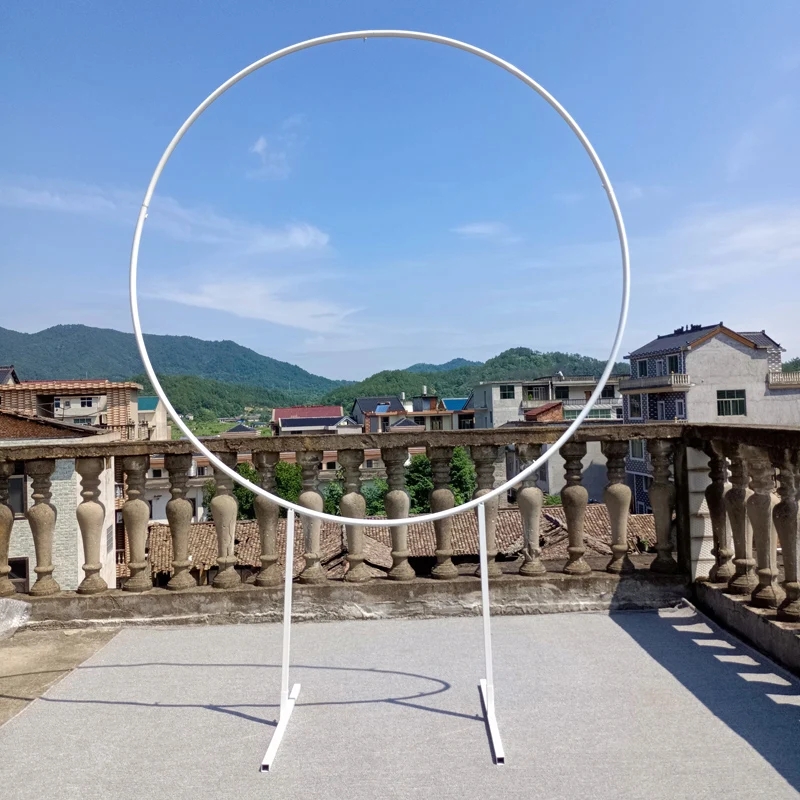 Suporte de fundo redondo aumentado para arco de casamento, prateleira para fundo de chá de bebê, decoração de festa de aniversário, balão de foto, quadro de flor