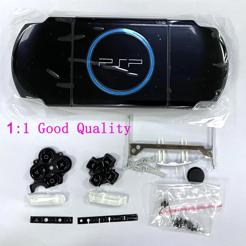 アクセサリ1 1良い品質フルハウジングシェルカバーカバーカバーボタンキットPSP3000 PSP 3000 3006ゲームコンソールの交換