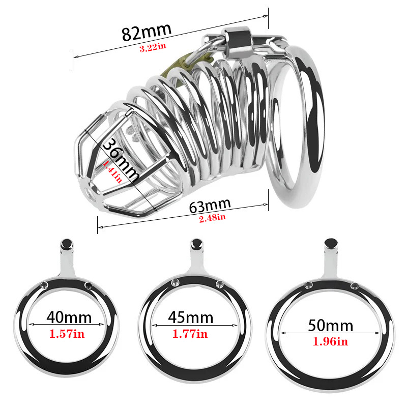 Stainless Steel Male Metal Chastity Cage Penis Ring Mesh CB Lock Chastity Belt Sissy Penis Bondage Adult Sex Toys For Man