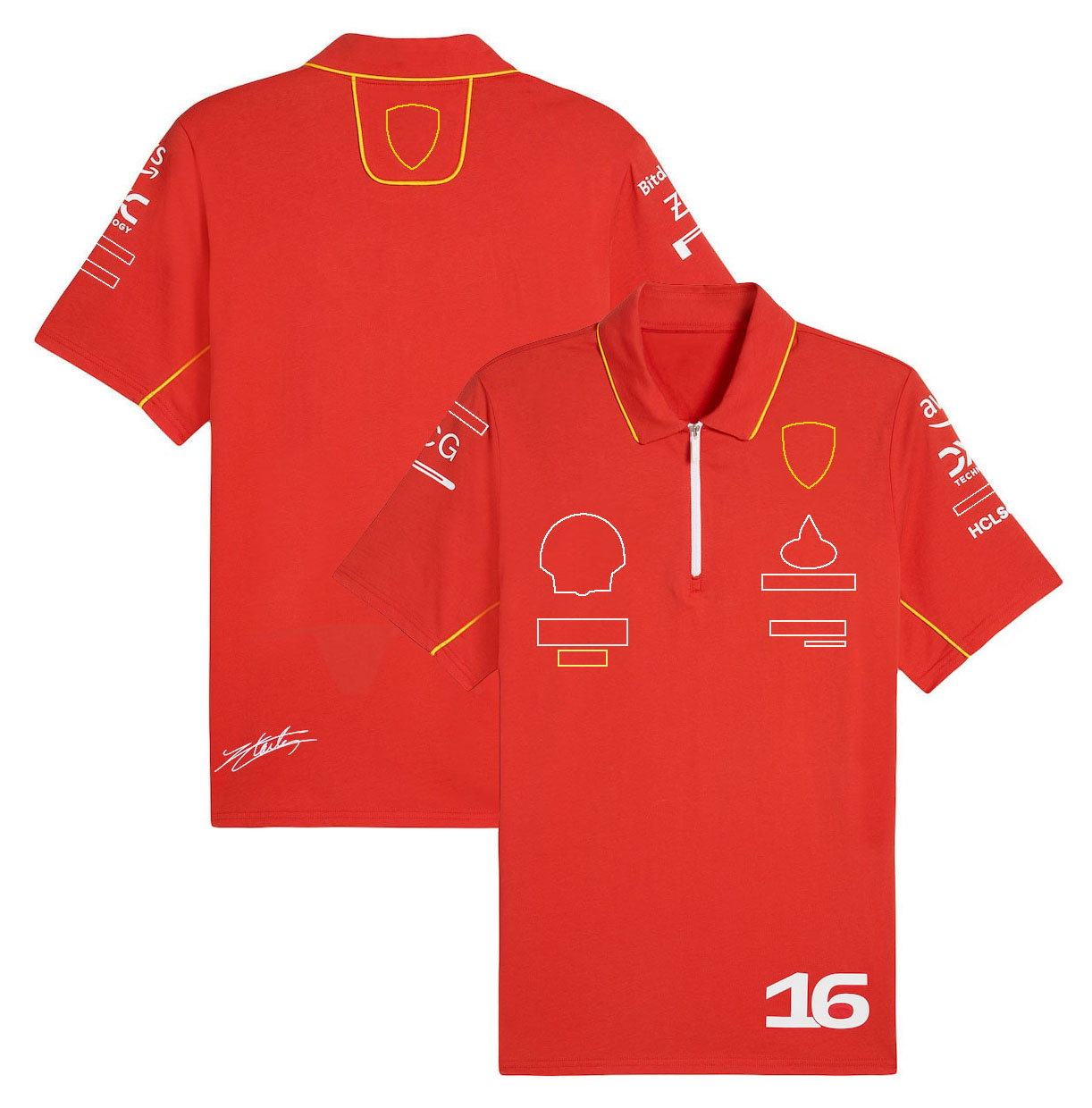 T-shirt squadra F1 2024 Nuova maglietta polo uomo Formula 1 Racing Motorsport No.16 e No.55 T-shirt rossa pilota Tifosi Camicie Jersey