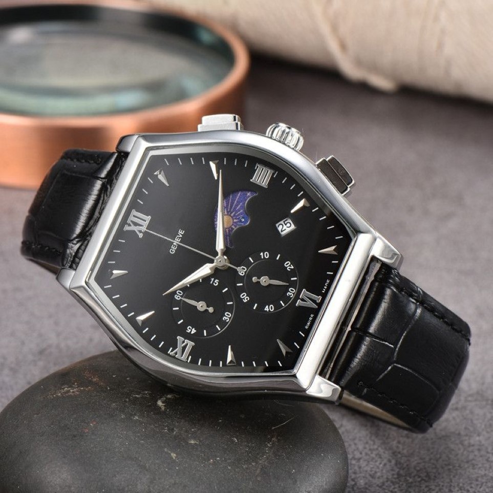 Armbanduhren für Männer 2023 Neue Herrenuhren Fünf Nadeln Alle Zifferblatt Quarzuhr Europa Top Luxusmarke Chronograph Uhr Mond 329J