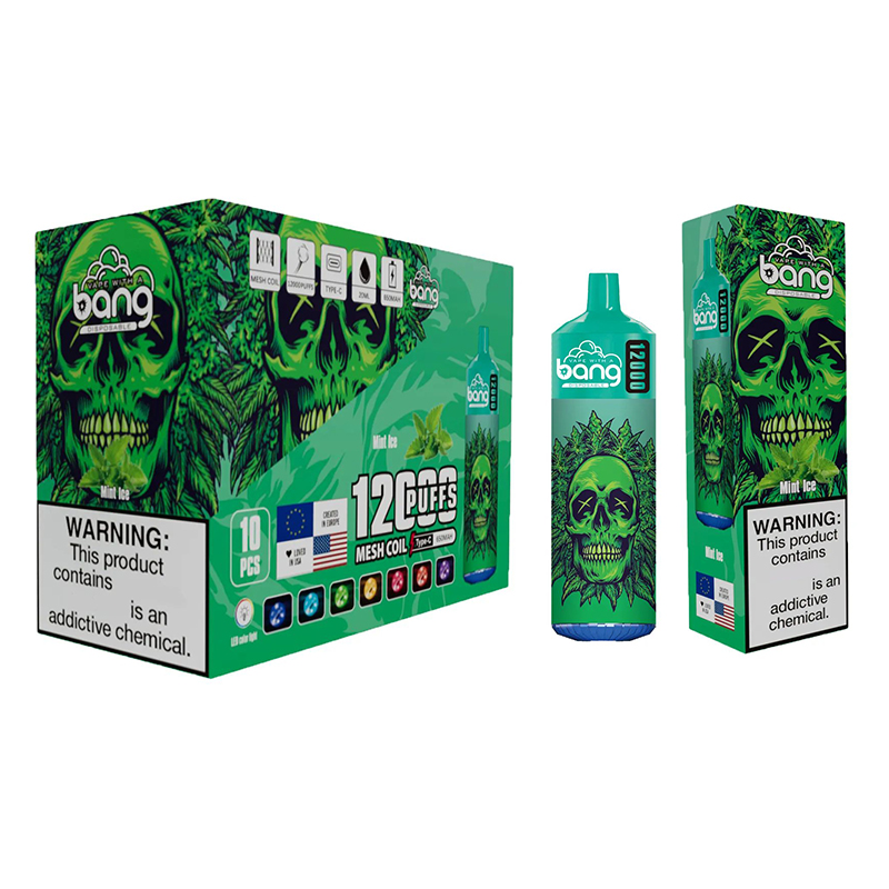 Originele Bang 12000 Rookwolken Wegwerp Vape Pen Oplaadbare Mesh Coil Vaper 20ml Voorgevulde Pod Karren Bangvapes Bladerdeeg 12K E Sigaretten 0% 2% 3% 5% 20 Kleuren