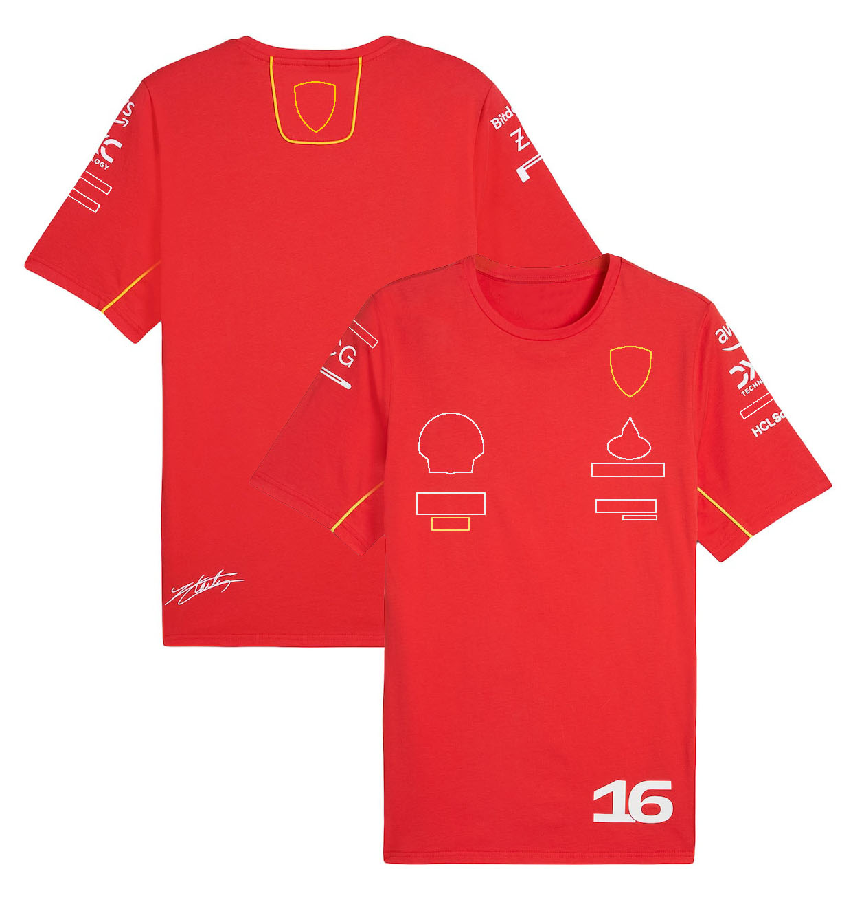 2024 F1 Coureur T-shirt Formule 1 Poloshirts voor heren T-shirt Nieuw seizoen Rode teamuniformkleding Racepak Motorsport T-shirt Jersey