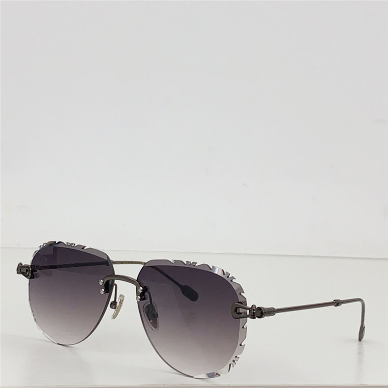 Neue Modedesign-Pilotensonnenbrille 50147U, Metallrahmen, randlose Spitzenschlifflinse, einfacher und beliebter Stil, vielseitige UV400-Schutzbrille für den Außenbereich