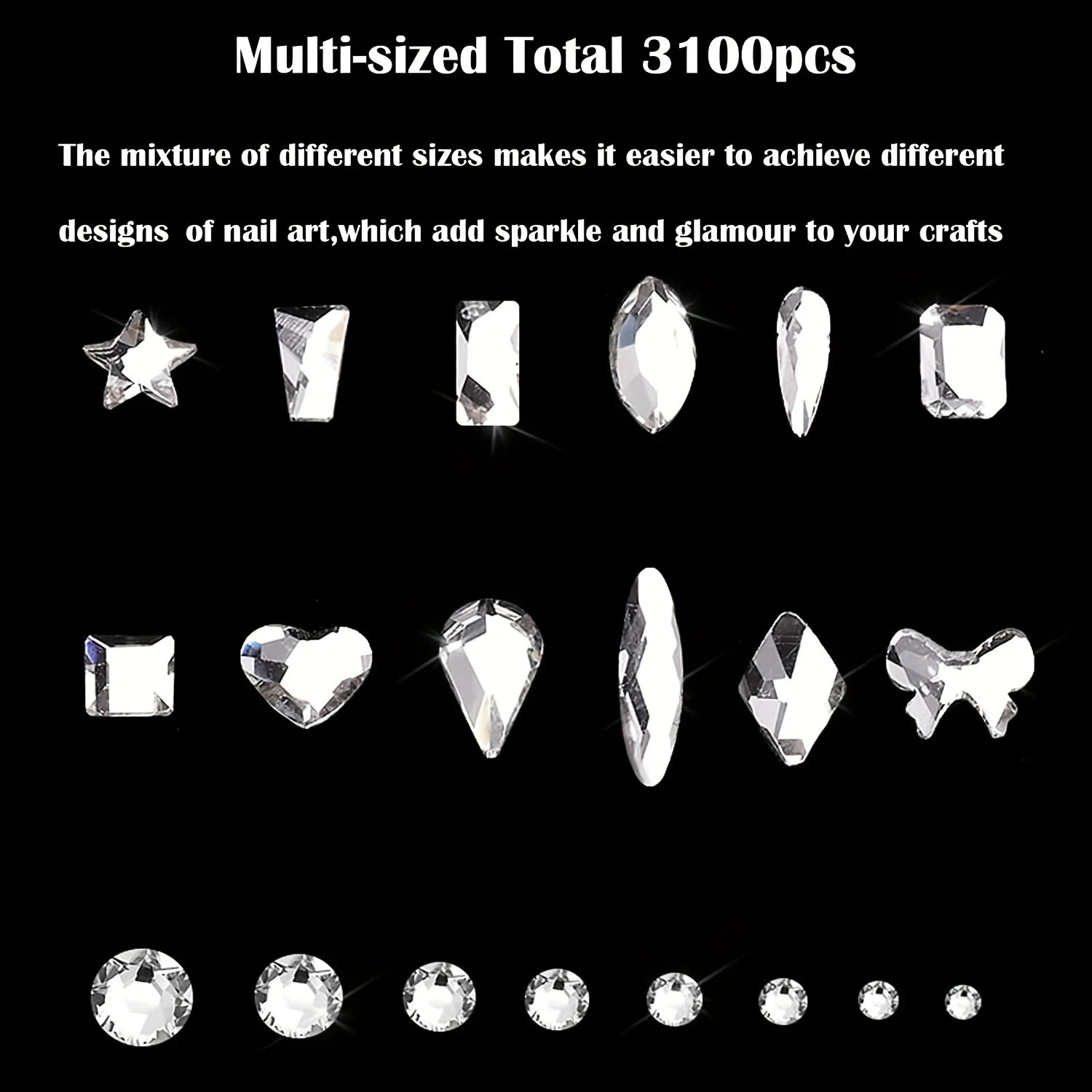 2500 pièces de luxe brillant Nail Art diamant ongles cristal diamant ornements robe talons hauts Art bricolage pendentifs décoratifs 240219