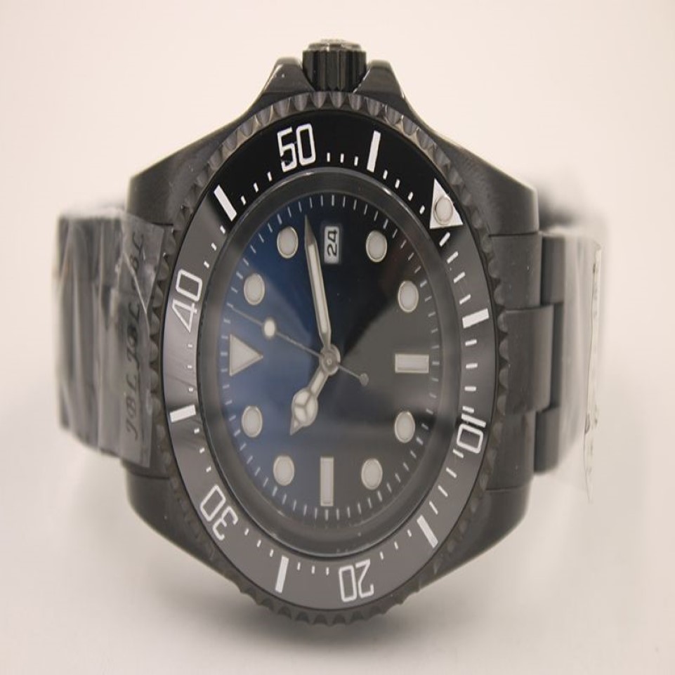 All Black Men Watch Sea-Dweller Bezel 43 mm ze stali nierdzewnej 116660BKSO Automatyczne D-Cameron Diver Mens Watches WRI278N