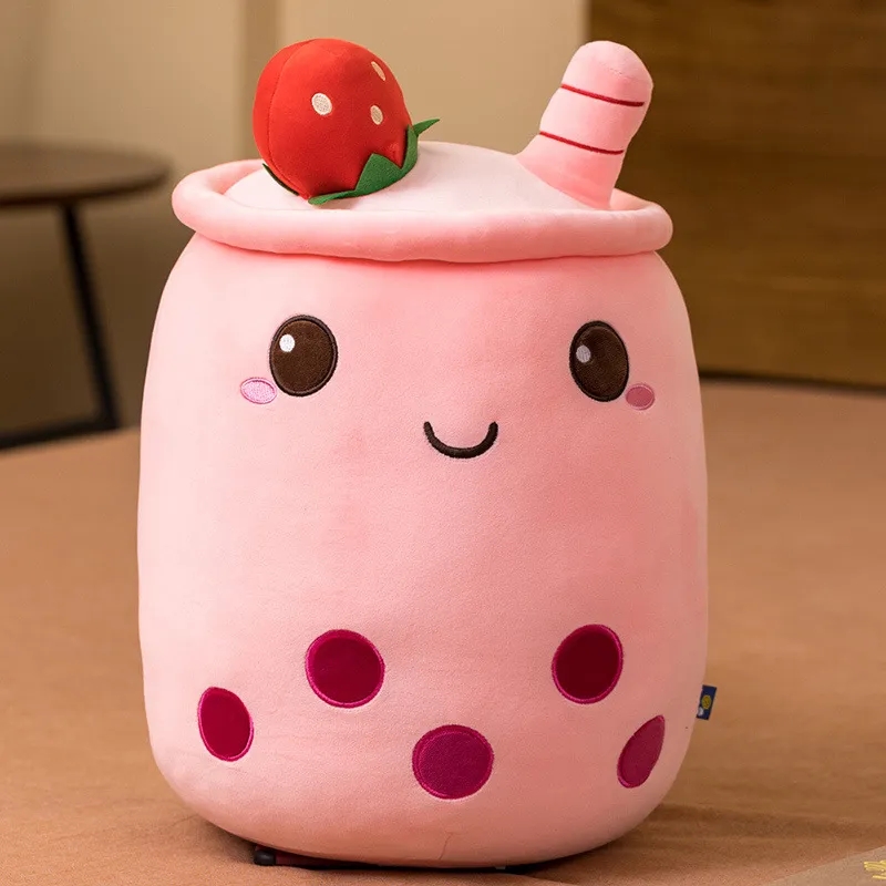 Funko Pop bébé peluche Huggy Wuggy créatif fruits lait thé dessin animé oreiller en peluche jouet sommeil perle lait thé tasse trucs jouet figurine poupée pour fille cadeau de noël