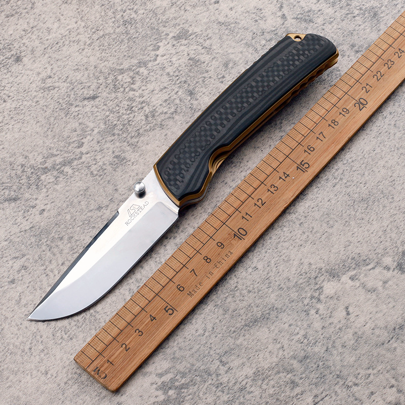 High End Higo II 002 taktyczne składanie noża VG10 Blade z włókna węglowego łożyska kulki EDC kieszonkowe noży kempingowe noży myśliwskie