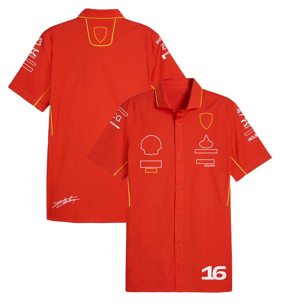 2024 F1 Pilote Chemises T-shirt Formule 1 Hommes Polo Col Rouge Chemise À Manches Courtes Nouvelle Saison Équipe Uniforme Vêtements Costume De Course Hauts