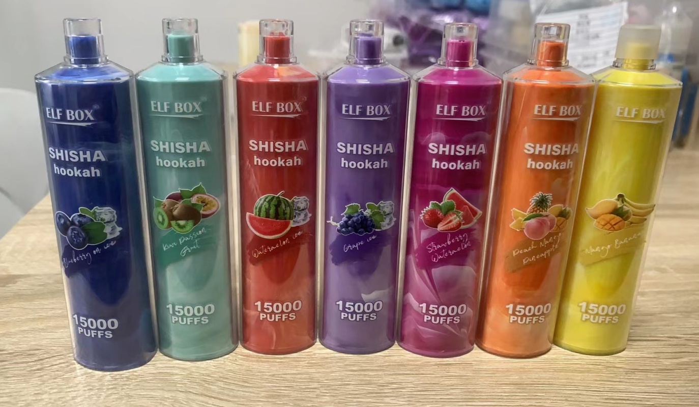 Elf Shisha Hookah 15000 Puffs使い捨て蒸気ペン600MAHタイプ-C充電式26MLプレフィルドポッド12フレーバーパフ15K Eタバコ0％2％3％5％VS VAPME SHISHA HOHAH 15K