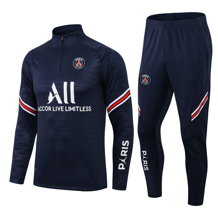 2024 Paris half-zipper long-sleeved training football uniform