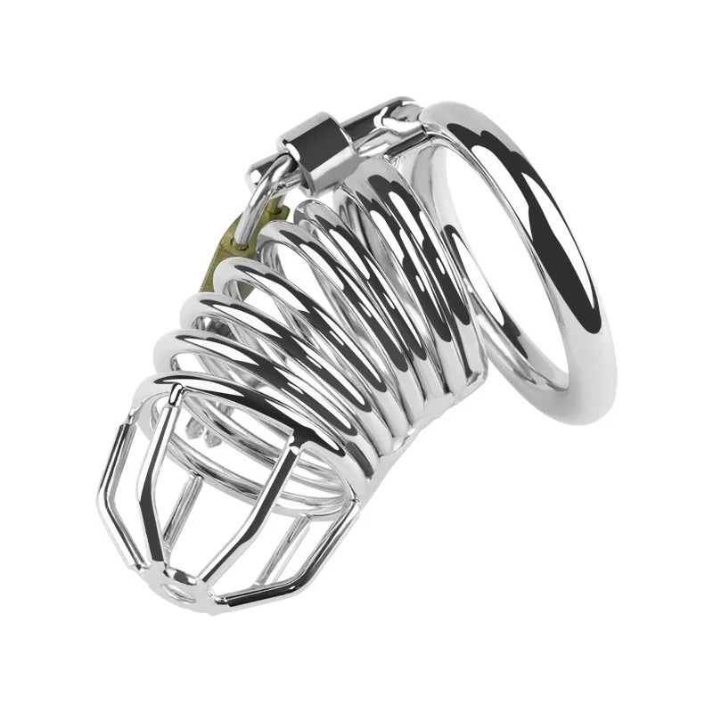 Stainless Steel Male Metal Chastity Cage Penis Ring Mesh CB Lock Chastity Belt Sissy Penis Bondage Adult Sex Toys For Man