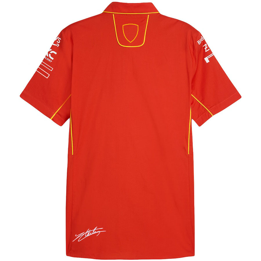 2024 F1 Pilote Chemises T-shirt Formule 1 Hommes Polo Col Rouge Chemise À Manches Courtes Nouvelle Saison Équipe Uniforme Vêtements Costume De Course Hauts