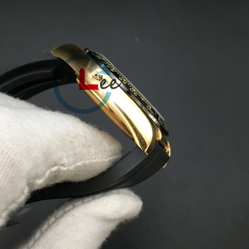 12 kolorów Wysokiej jakości mężczyźni Watch Mechanical Automatyczne silikonowe pasek na rękę na rękę Ceramiczną ramkę Sapphire 116518 Zegarki nurkowe 40 mm203q
