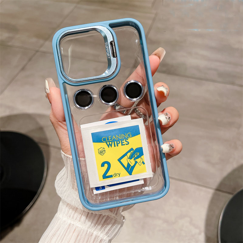Custodia magnetica telefono con anello in metallo con lente iPhone 15 Pro Max 11 12 13 14 Plus Protezione pellicola in vetro lenti Cover Magsafe trasparente con supporto in sacchetto Opp