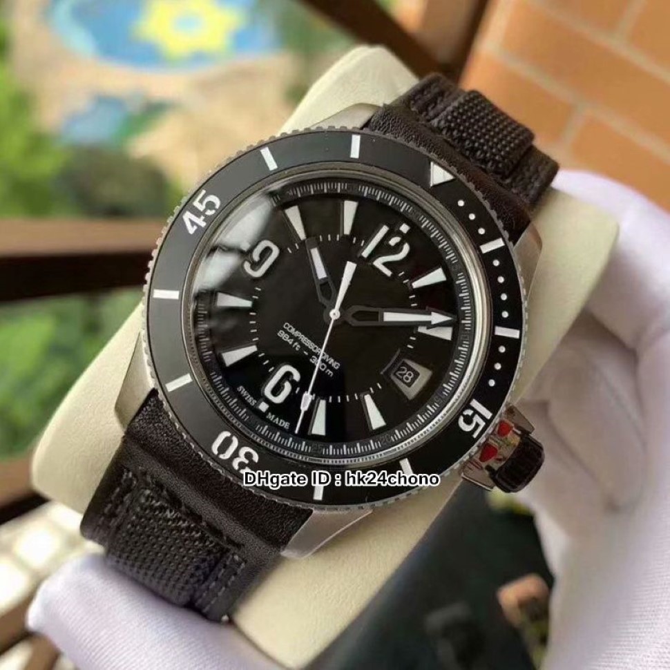 Nuovo Master Compressor Q2018470 2018470 Orologio automatico da uomo Cassa in argento Cinturino in pelle Lunetta in ceramica Orologio sportivo da uomo di alta qualità289o