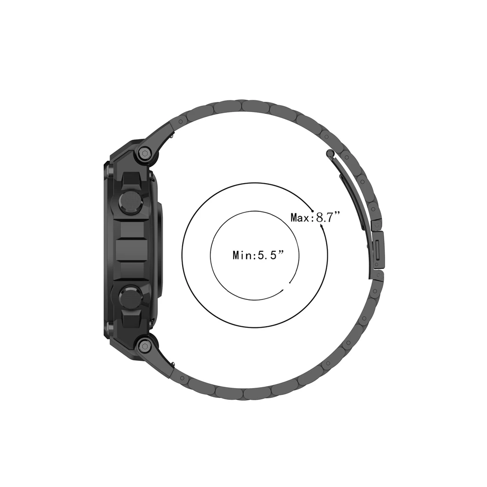 Cinturino a catena in acciaio inossidabile Xiaomi Huami Amazfit TRex Pro TRex Smart cinturino da polso Sostituisci cinturino da polso Amazfit Ares Correa