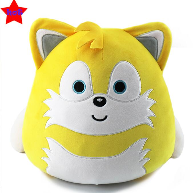 Ny runda igelkott Sonic Plush Doll Super Sony Tumbler Toy Pillow