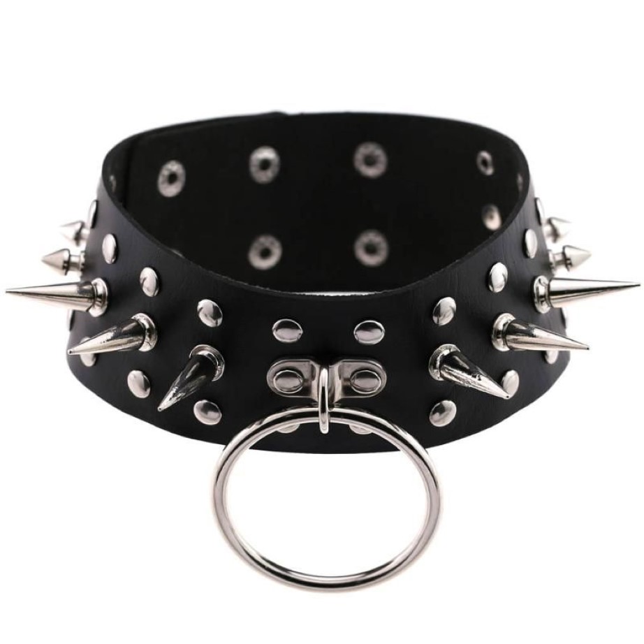 Girocolli Sexy Punk Egirl Collare Girocollo In Pelle Bondage Cosplay Goth Gioielli Donna Gotico Collana Maschile Harajuku AccessoriGirocolli268I