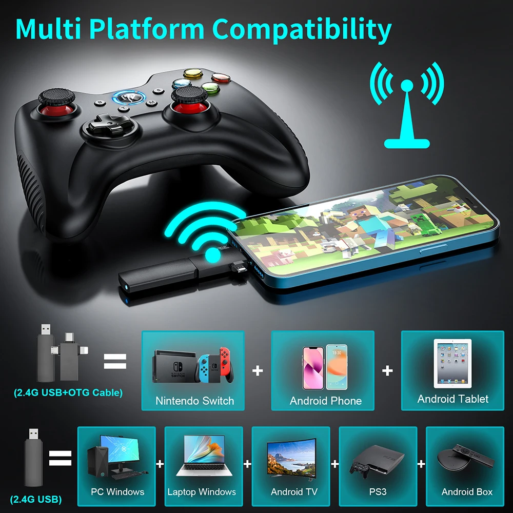 GamePads Easysmx Arion 8236 Windows/Steam/Laptop Android携帯電話テレビ/テレビボックスゲーマー用ワイヤレスゲームパッドPCゲームコントローラー