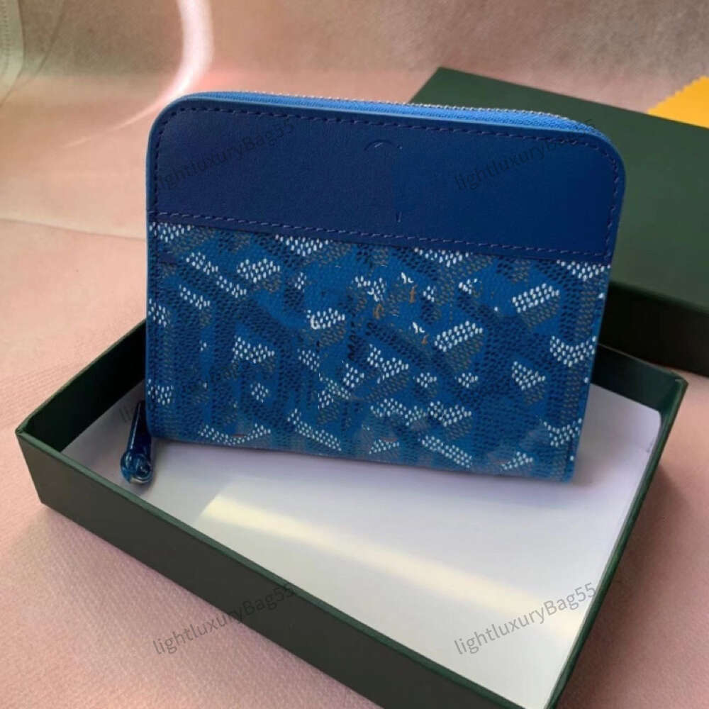 10A Brands Wallet Leather Dog Tooth Card Bag New Single Zipper Wallet Men And Women Fashion Bag Designer Bag Woven Venetas Leather Bags Mini Design Colors240227