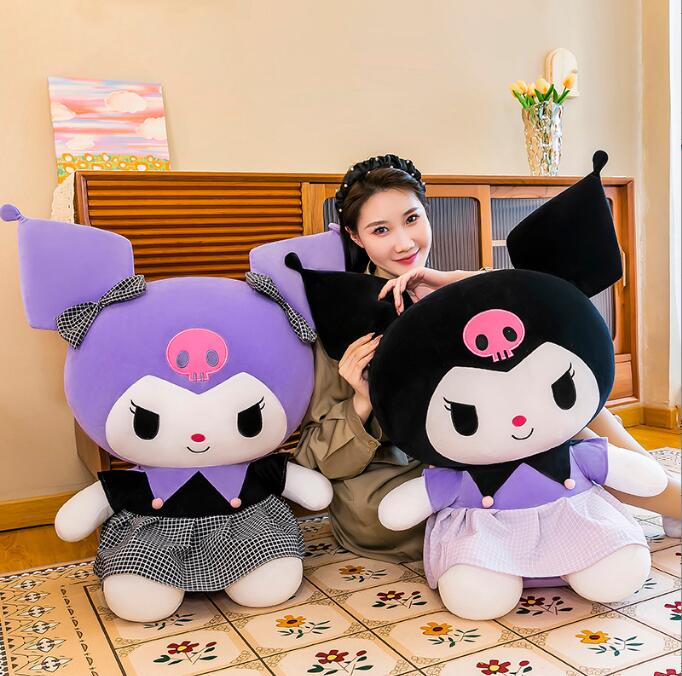 Wholesale of new Sanrio Kuromi doll plush toy cartoon Meredith doll pillow gifts