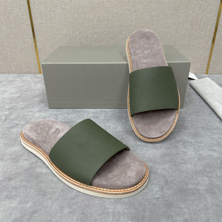 Lurxury Shoes City Slippers、High Mercerized Calf Frosted Leather/Imported Fine Cast Leather、サイズ：38-47水リップルグルーブデザイン