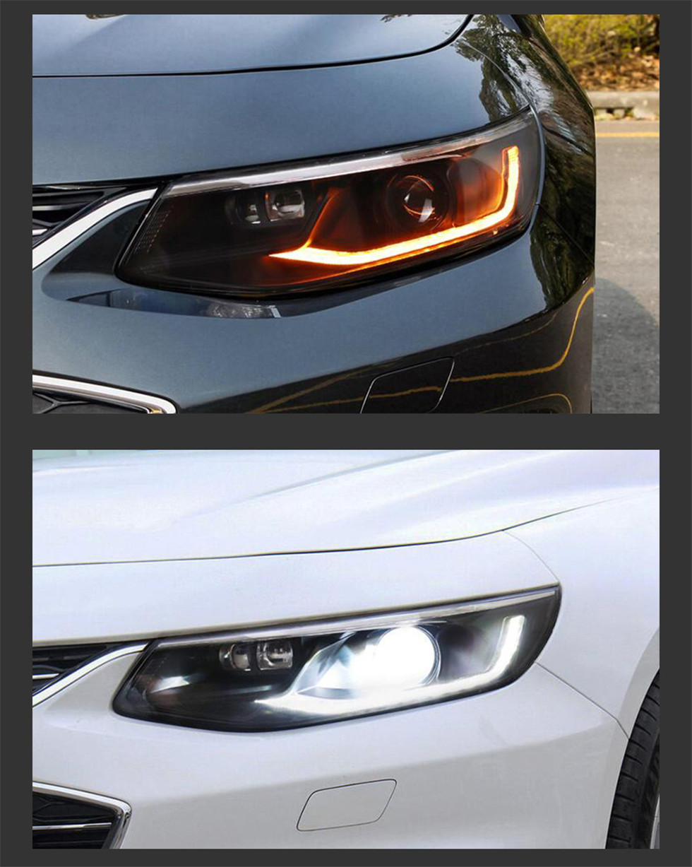 ترقية المصابيح الأمامية LED لـ MALIBU XL 20 16-20 18 DRL LIGHT LIGHT LIGHT SIGNING SIDAL SIDES