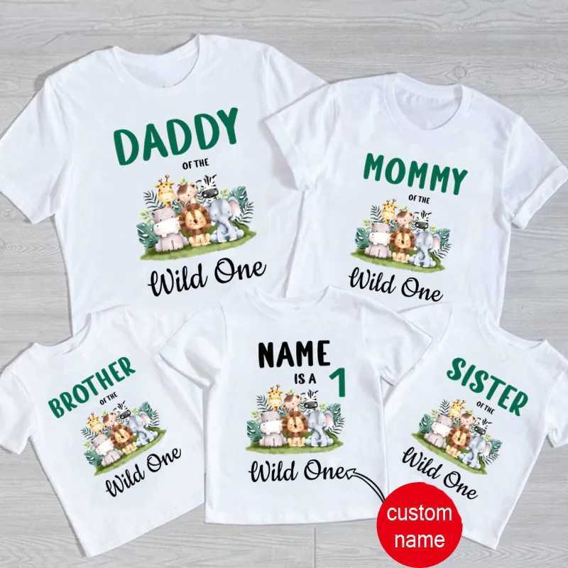 Family Matching Outfits Zoo Animal Birthday Tshirt Family Matching Clothes Kids Boy Shirt 3 year Party Girls TShirt Clothing Children Outfit Custom name