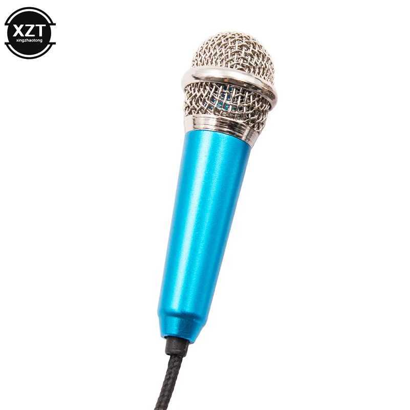 Microfones Portable 3,5 mm Stereo Studio Mic KTV Karaoke Mini Microphone For Smart Phone Laptop PC Desktop Handhållen Audio Microphone 24410