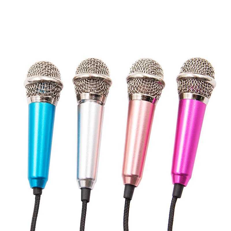 Microphones Portable STEREO Studio Mini microphone KTV Karaoke Mini microphone pour téléphone portable ordinateur portable PC Bureau à petite taille Mic de poche 240408