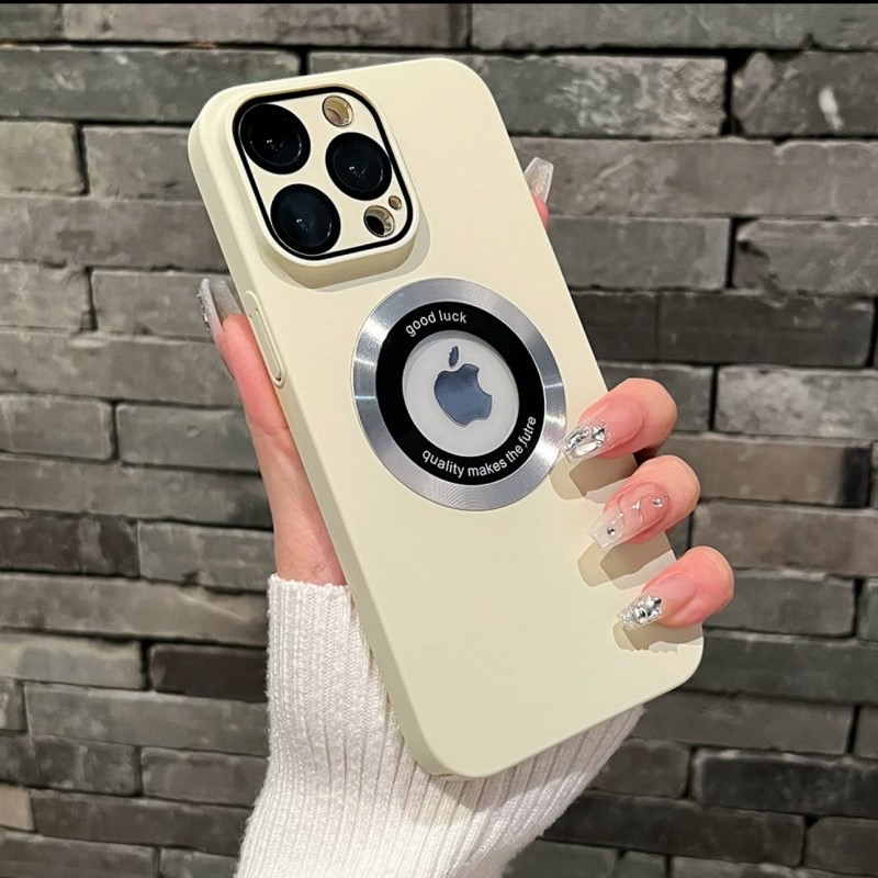 Ag Matte Matt Glass Glass Skin-Feel Logo Case Clear Luxury Slim Mat Magnet Ultra Thin Hard Pc Cover for iPhone 11 12 13 14 15 Pro Max 15plus iPhone15