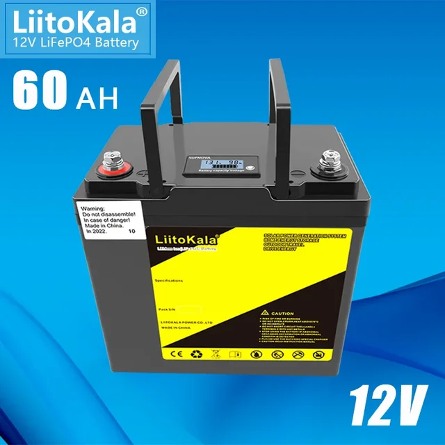 Batterie Liitokala Lifepo4 12V 24V 36V 48V 30Ah 40ah 50Ah 60Ah 80Ah 100Ah 120Ah 150Ah 180Ah 200Ah Batterie de qualité A adaptée au camping en plein air et hors route