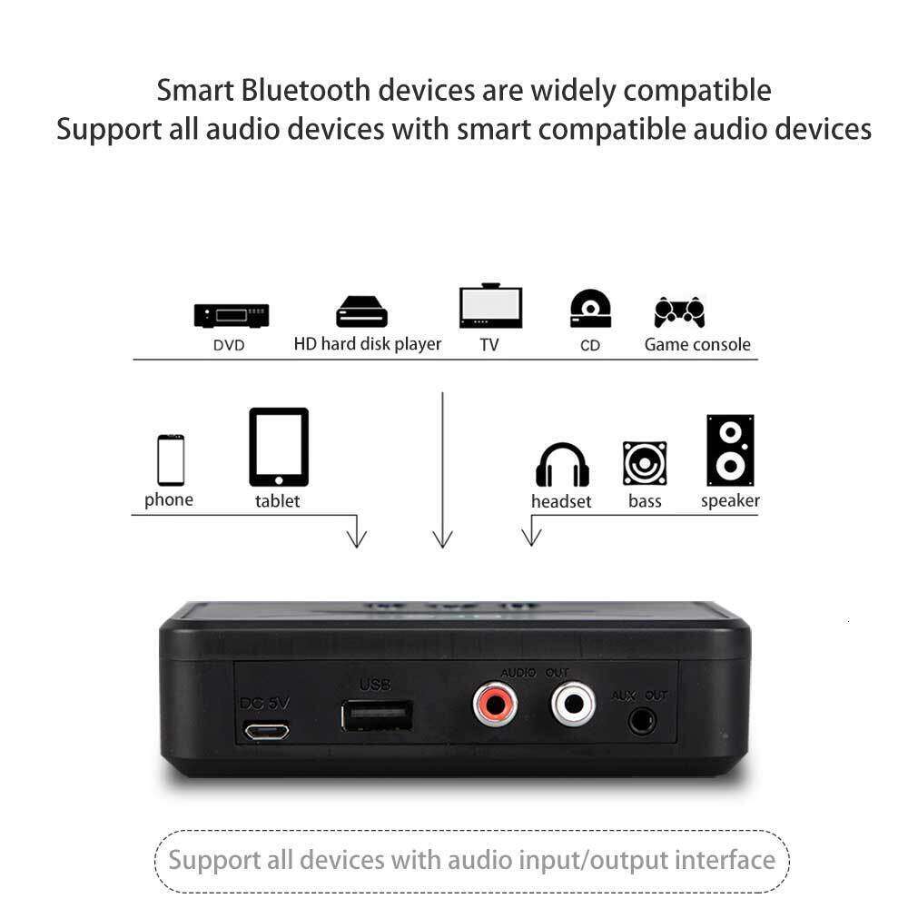 BT200 5. Receptor Adaptador sem fio NFC RCA U Disc Player Receptor Bluetooth para carro