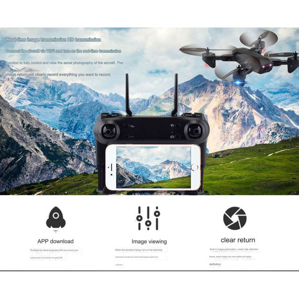 New Folding Dual Camera Aircraft DM107S Optical Flow Positioning 4K High-definition Aerial Drone