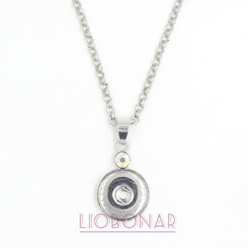 Cały AB Crystal Snap Naszyjnik wymienne wisiorki Snap Naszyjnik Dopasuj 18 mm Snap Buttons Jewelry DIY Bijoux Collier308e