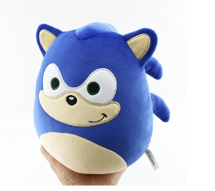 Ny runda igelkott Sonic Plush Doll Super Sony Tumbler Toy Pillow