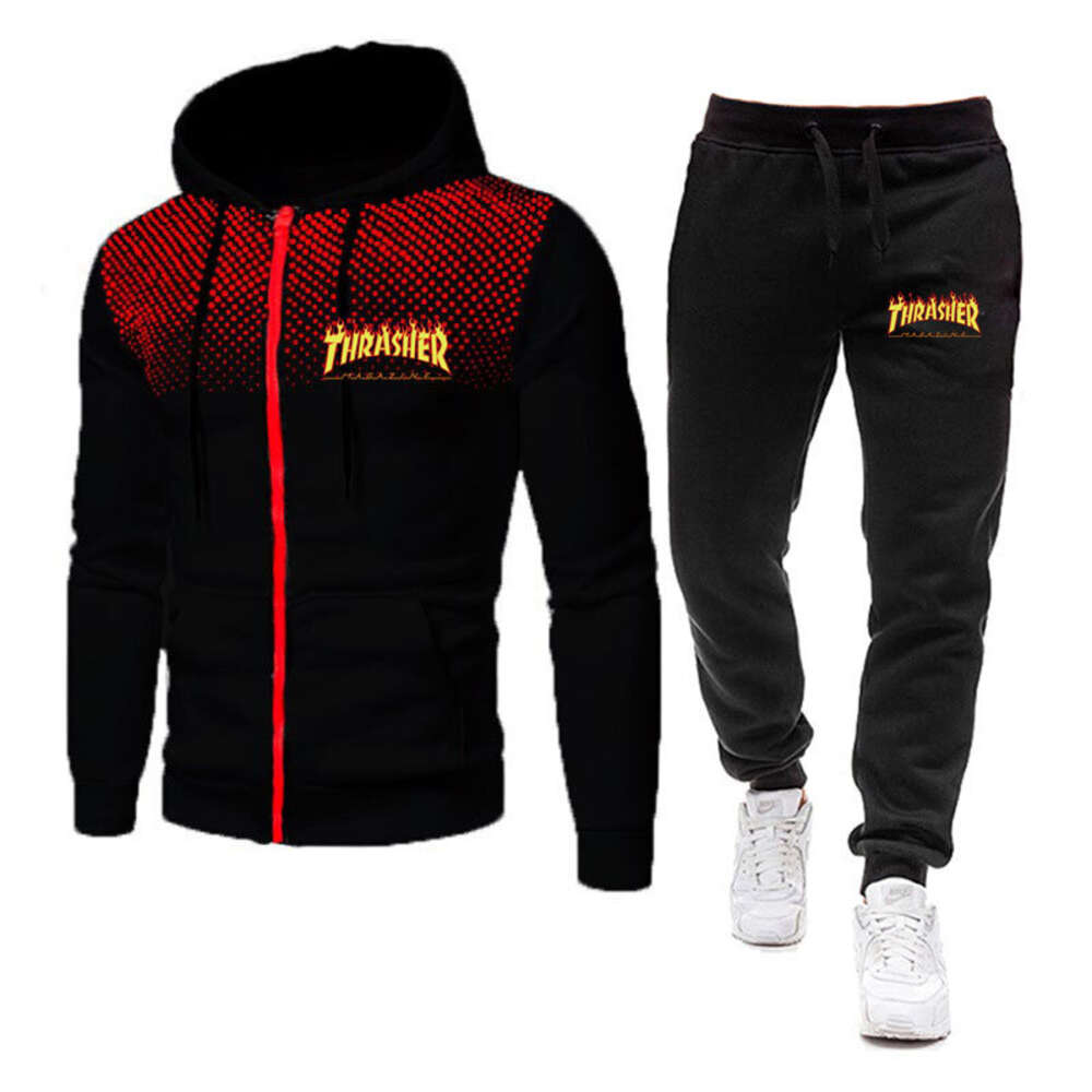 No logo fashions hilovable Sport-Set Herren-Pullover mit Reißverschluss, Stehkragen, Pullover, Mantel, lässiges kariertes Strickjacken-Set für Herren