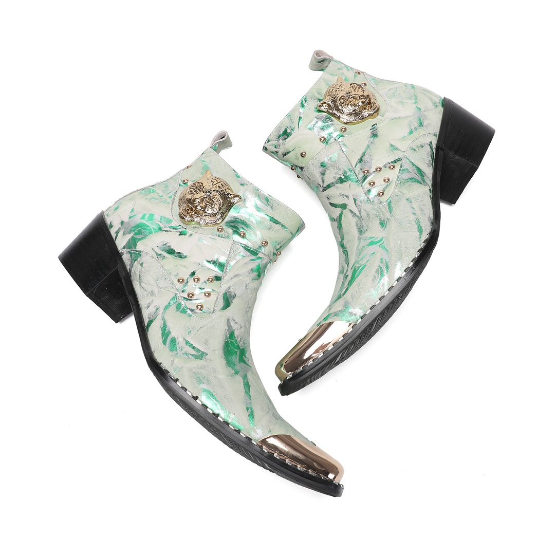 Batzuzhi, nuevo diseño, botas de cuero para hombre, punta estrecha, tacones altos de 6,5 cm, calzado de negocios, fiesta, boda para hombre, grande US6-12