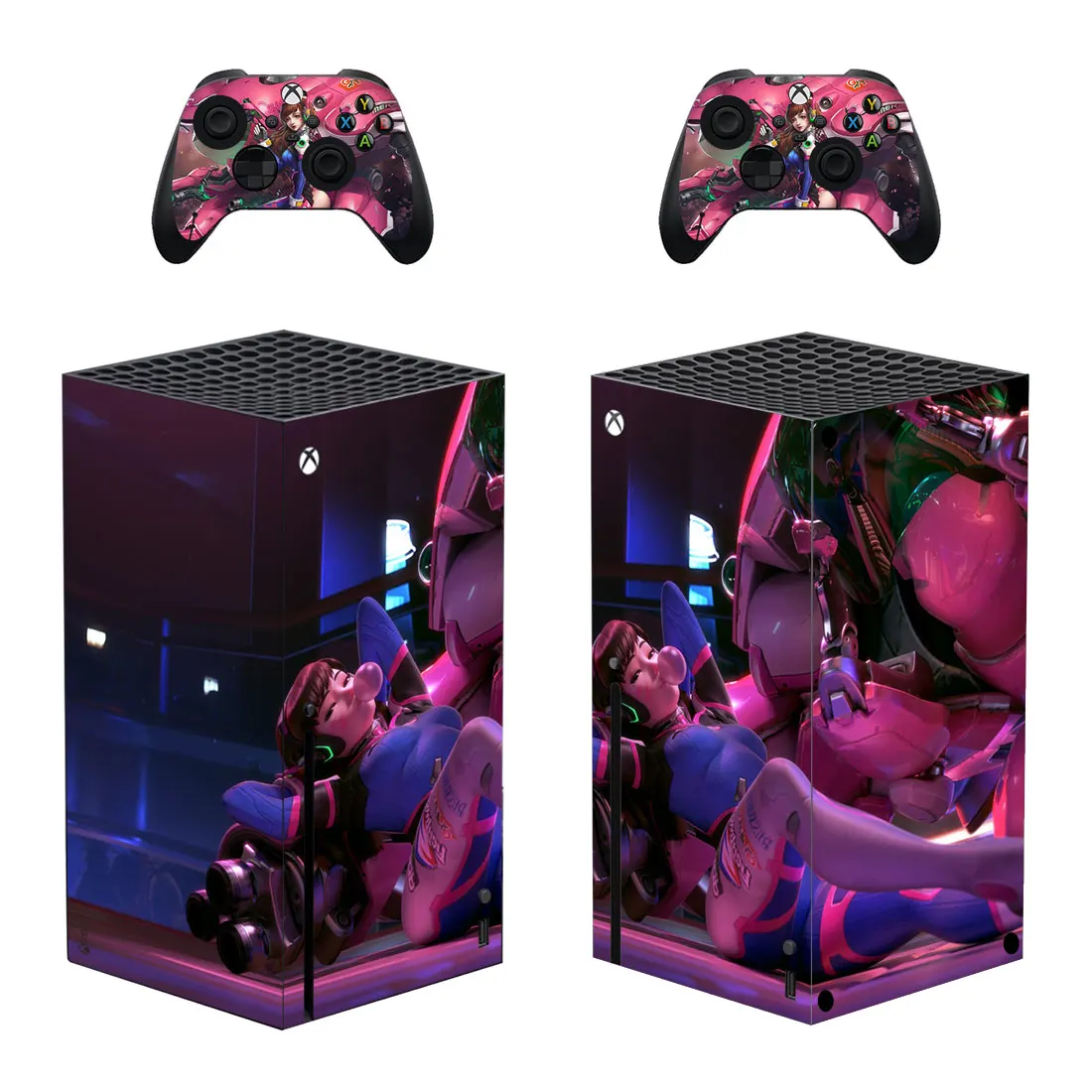 Aufkleber Game DVA Girl Skin Sticker Aufkleber Cover für Xbox Series X Konsole und 2 Controller Xbox Series X Skin Sticker Vinyl