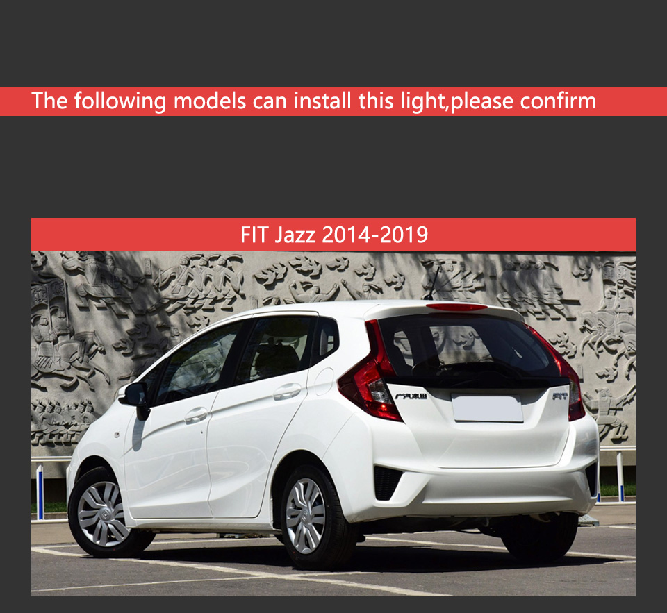 Honda Jazz Fit LED Turn Sinyal Tayli Mali 2014-2018 Arka Fren Işığı Otomotiv Aksesuarları için Kuyruk Lambası