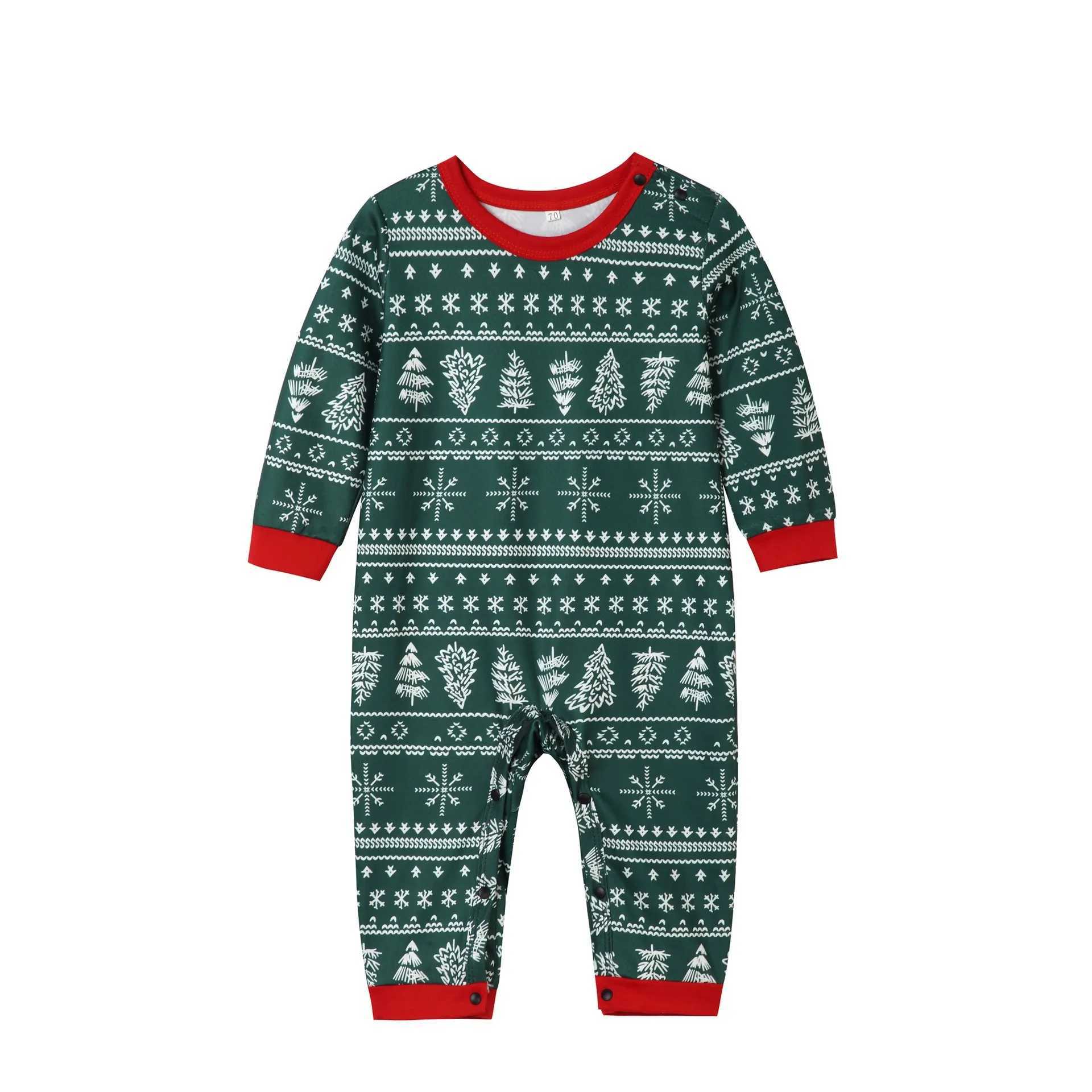 Family Matching Outfits 2023 Christmas Family Matching Pajamas Mother Daughter Father Son Family Look Outfit Baby Girl Rompers Sleepwear Pyjamas