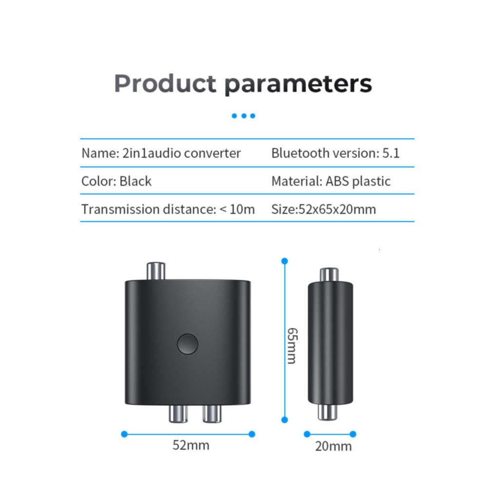 Ny produkt 5.1 Mottagare TV-fiberoptisk koaxial 2-i-1 Bluetooth Digital till analog omvandlare