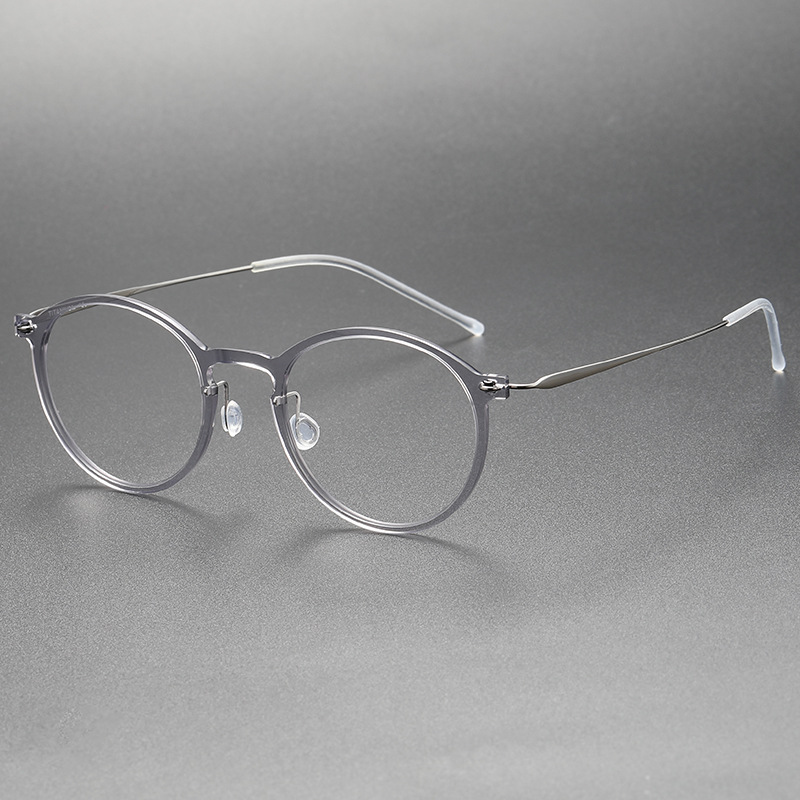 Solglasögon titanramar designer märke vintage mode lyxiga kvinnor män glas ramar glasögon glasögon-ram lins till107