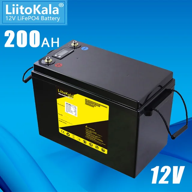 Bateria Liitokala Lifepo4 12V 24V 36V 48V 30Ah 40ah 50Ah 60Ah 80Ah 100Ah 120Ah 150Ah 180Ah 200Ah Bateria de grau A adequada para camping ao ar livre e off-road