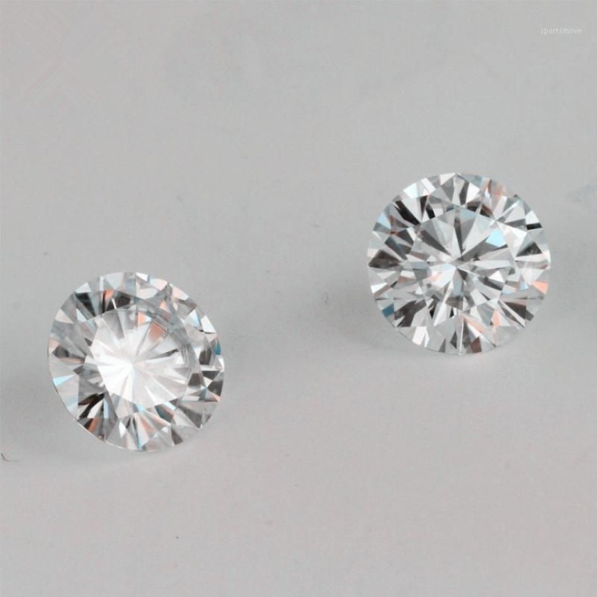 Zaoferuj test certyfikatu dodatniego koloru ij okrągła genialna cięcie 1ct 6 5 mm VVS Clarity Lab Diamond Moissanite Diamond dla kolczyków1312J